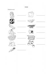 English Worksheet: FOOD