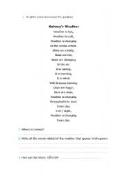 English Worksheet: Weather