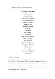 English worksheet: Weather