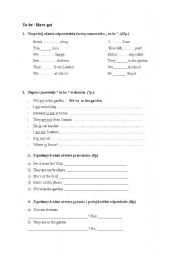 English worksheet: to be and have got