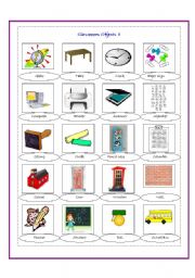 English Worksheet: school objects part 2 + evaluation 