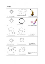 English worksheet: Weather