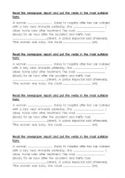 English worksheet: Passive  voice