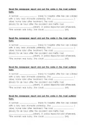 English Worksheet: Passive  voice