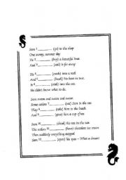 English Worksheet: Past Simple song