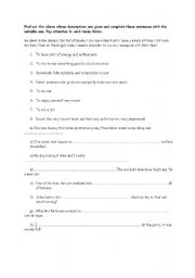 English Worksheet: idioms