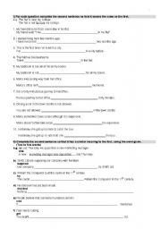 English Worksheet: Advanced Execise