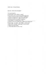 English Worksheet: Litte Lulu written exercises