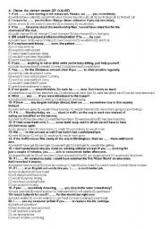 English Worksheet: if clause test