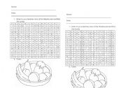English Worksheet: find the words