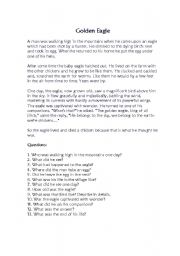 English Worksheet: Golden Eagle