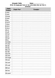 irregular verbs practice