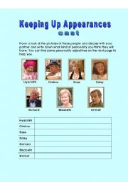English Worksheet: Who is who in Keeping Up Appearances