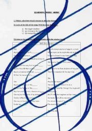 English Worksheet: Learning with music - She by Elvis Costello