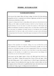 English Worksheet: Re-Telling 