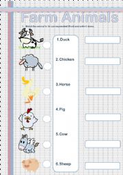 English Worksheet: Farm animals