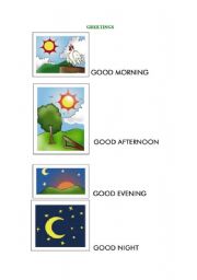 English Worksheet: GREETINGS