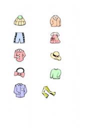 English worksheet: Clothing vocabulary