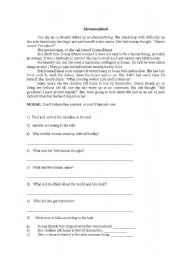 English Worksheet: Metamorphosis