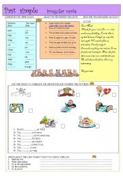 English Worksheet: PAST SIMPLE- IRREGULAR VERBS