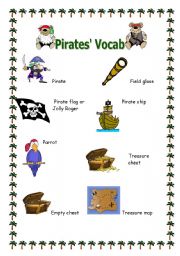 English Worksheet: Pirates vocab
