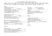 English Worksheet: Over my Shoulder - Mike and the Mechanics