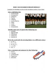 English Worksheet: Bend It Like Beckham-vocab