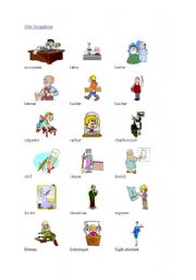 English Worksheet: Jobs Occupations