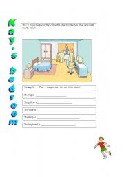 English worksheet: Kays bedroom