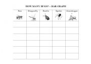 English worksheet: Backyard Bugs Counters Graph