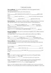 English Worksheet: If and Wish Review
