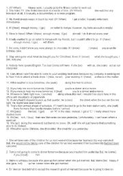 English Worksheet: Conditionals If- sentences