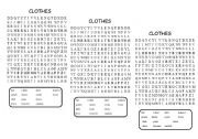 English Worksheet: Clothes Wordsearch