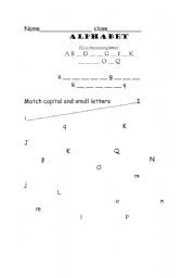 English Worksheet: Alphabet