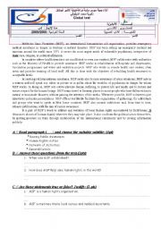 English Worksheet: International organizations - MSF