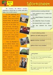 English Worksheet: Reading and comprehending-school trip-Past Simple