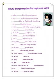English Worksheet: Irregular Verbs