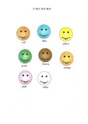 English Worksheet: COLOURS