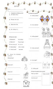 English Worksheet: English Review, it is ,they are