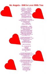 English Worksheet: transcript for the song 