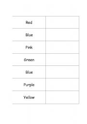 English worksheet: Color Counting