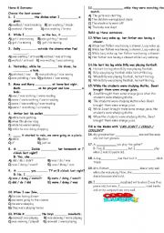 English Worksheet: when & while