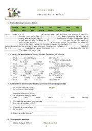 English Worksheet: Present Simple exercises