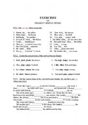 English Worksheet: Present Simple , 3rd person,