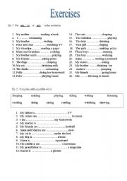 English Worksheet: Present Continuous