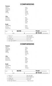 English worksheet: Comparisons