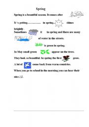 English Worksheet: Spring