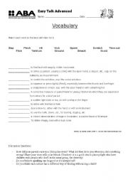English Worksheet: Discussion about Discipline - for Advanced Conversation Classes