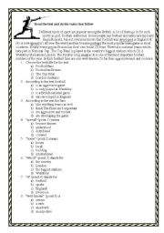 English worksheet: Sport