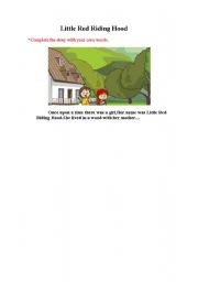 English Worksheet: Little Red Riding Hood